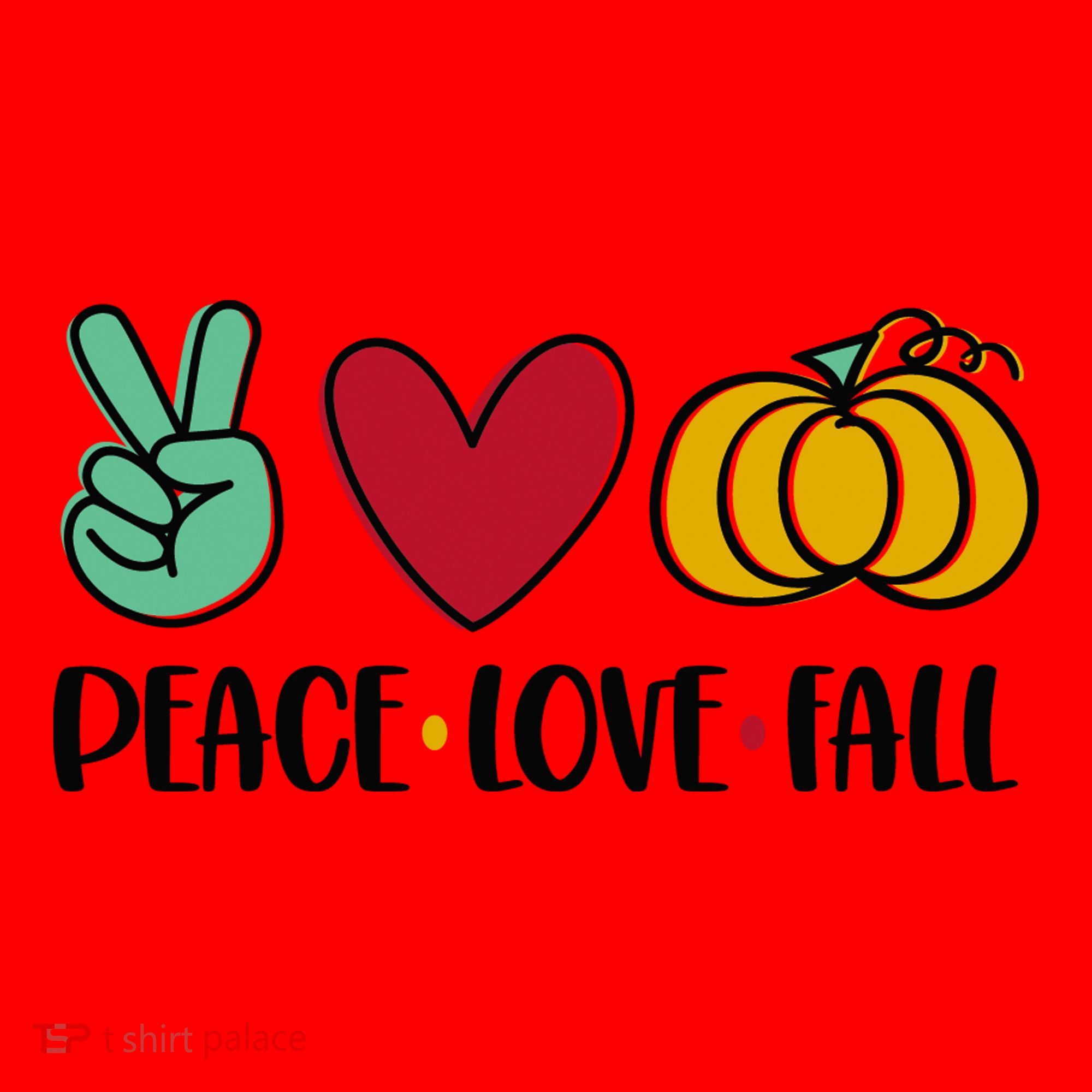 Peace Love Fall Cute Santa Hat