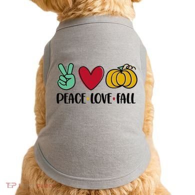 Peace Love Fall Cute Doggie Tank