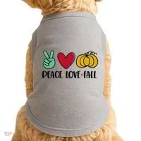 Peace Love Fall Cute Doggie Tank thumb 0