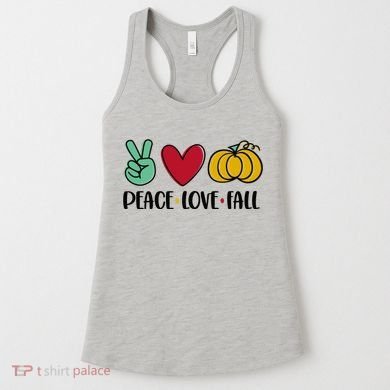 Peace Love Fall Cute Women's Tank Top