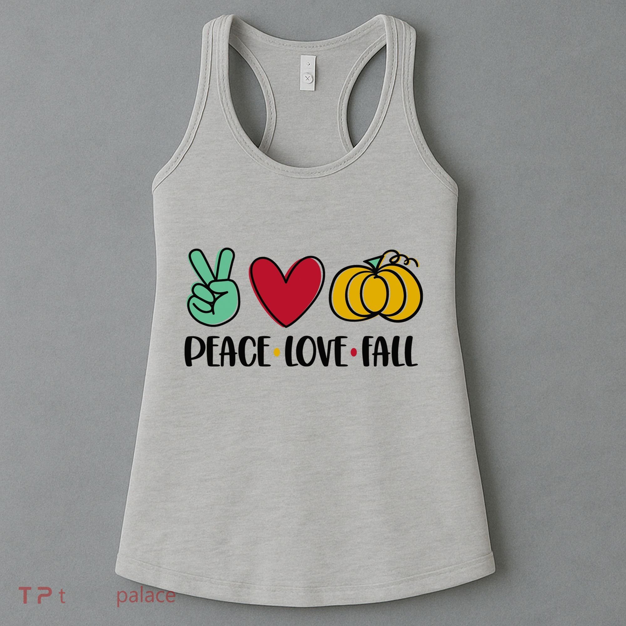 Peace Love Fall Cute Women's Tank Top