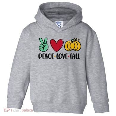 Peace Love Fall Cute Toddler Hoodie