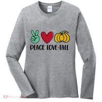 Peace Love Fall Cute Women's Long Sleeve Shirt thumb 0