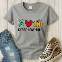 Peace Love Fall Cute Women's T-Shirt thumb 3