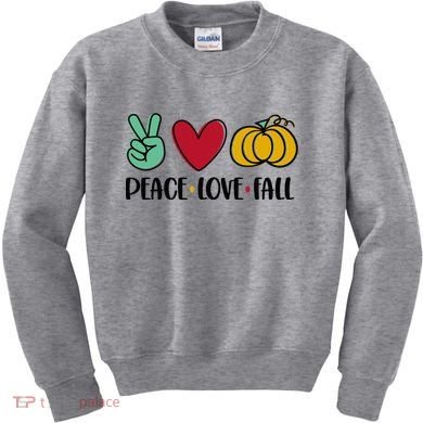 Peace Love Fall Cute Kids Sweatshirt
