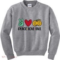 Peace Love Fall Cute Kids Sweatshirt thumb 0