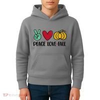 Peace Love Fall Cute Kids Hoodie thumb 4
