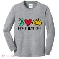 Peace Love Fall Cute Kids Long Sleeve Shirt thumb 0