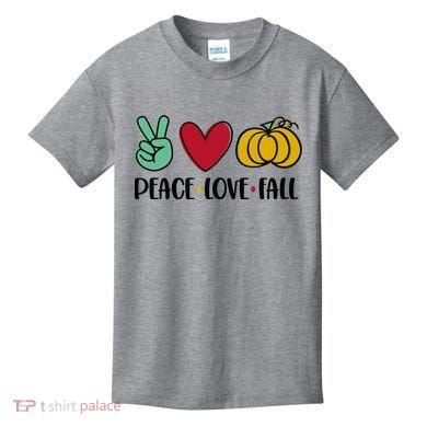 Peace Love Fall Cute Kids T-Shirt
