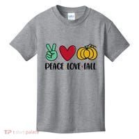 Peace Love Fall Cute Kids T-Shirt thumb 0