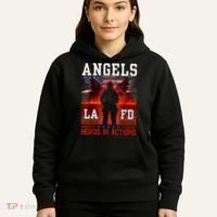Proud La Firefighters Lafd Los Angeles Firefighters Hero Usa Hoodie thumb 5