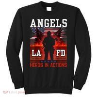 Proud La Firefighters Lafd Los Angeles Firefighters Hero Usa Sweatshirt thumb 0