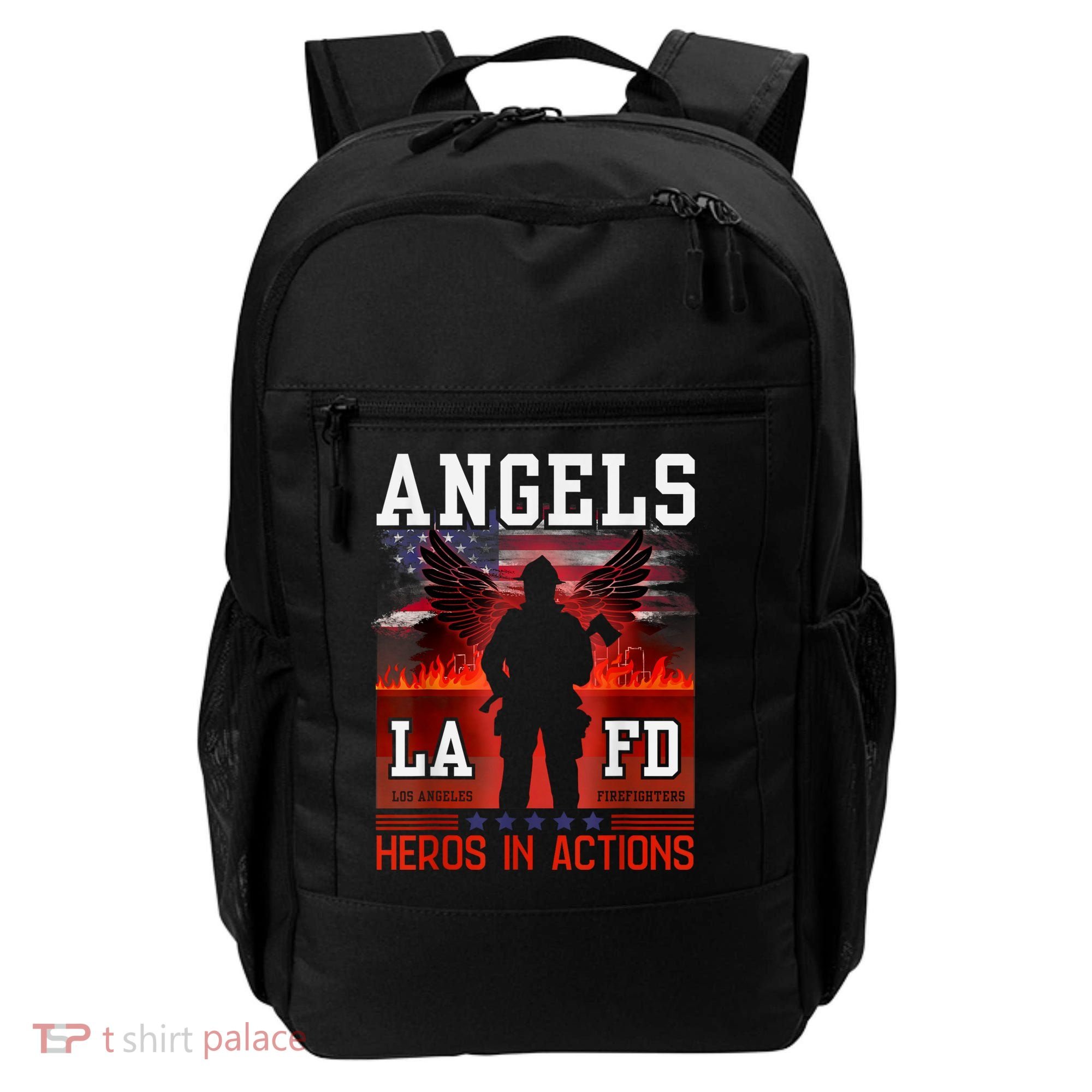 Proud La Firefighters Lafd Los Angeles Firefighters Hero Usa Backpack