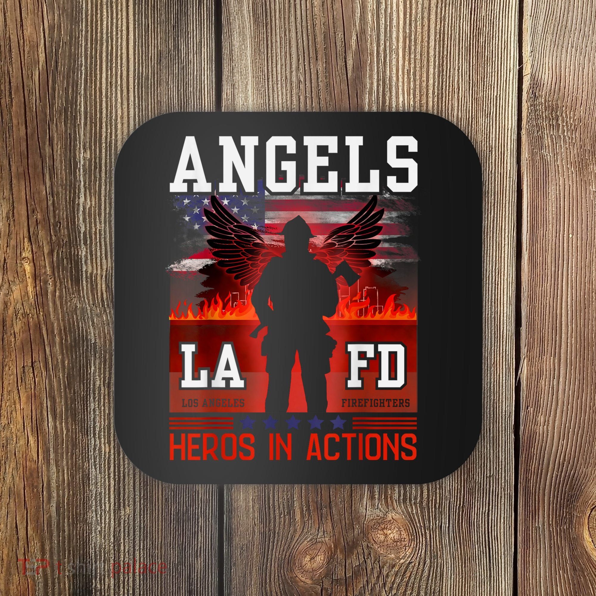 Proud La Firefighters Lafd Los Angeles Firefighters Hero Usa Coaster