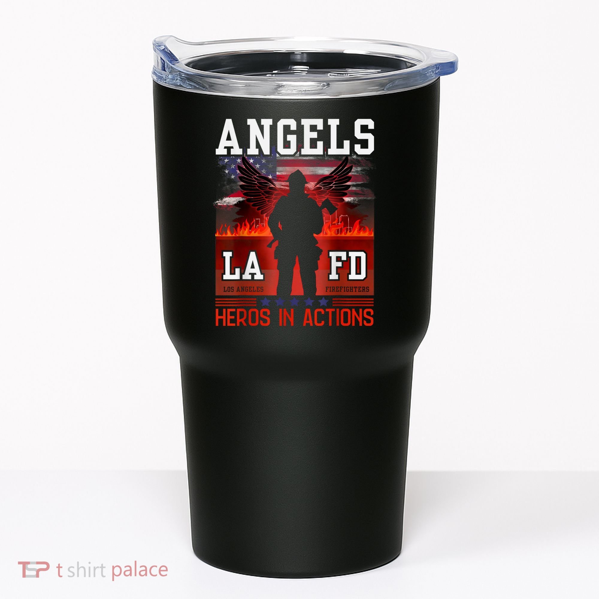 Proud La Firefighters Lafd Los Angeles Firefighters Hero Usa Tumbler