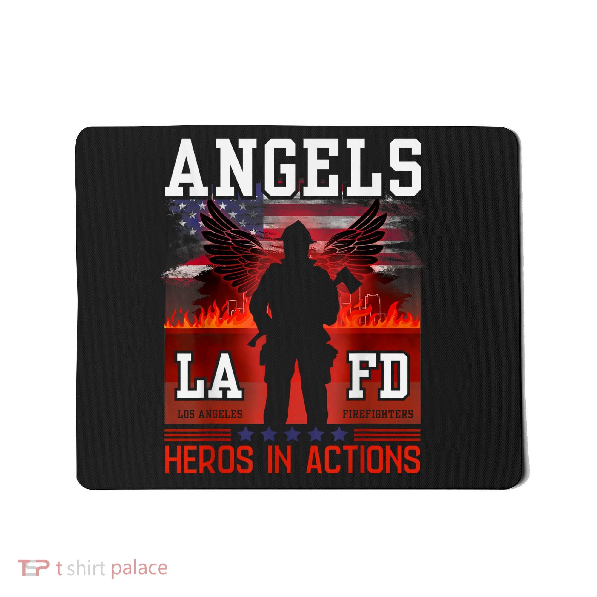 Proud La Firefighters Lafd Los Angeles Firefighters Hero Usa Mousepad
