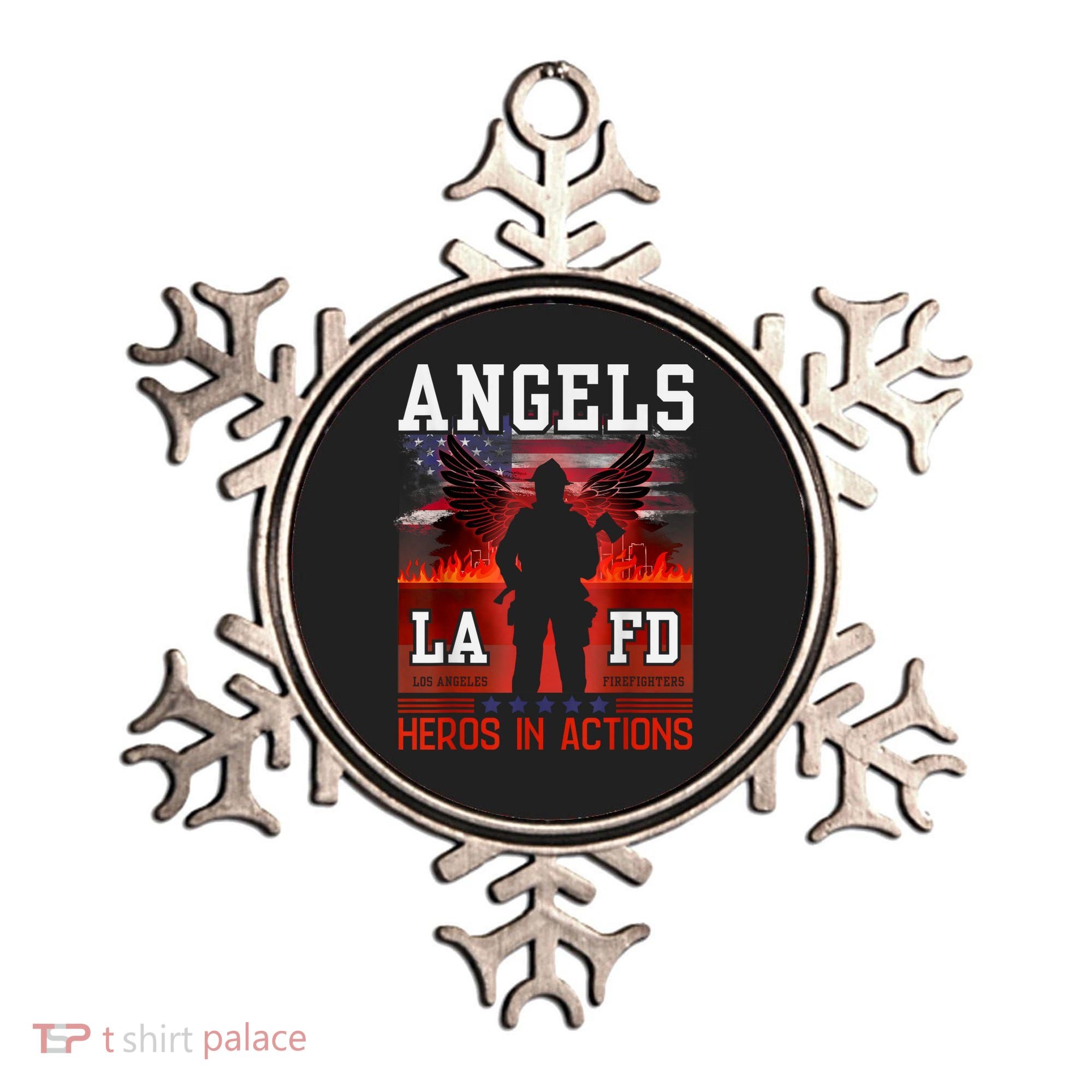 Proud La Firefighters Lafd Los Angeles Firefighters Hero Usa Ornament
