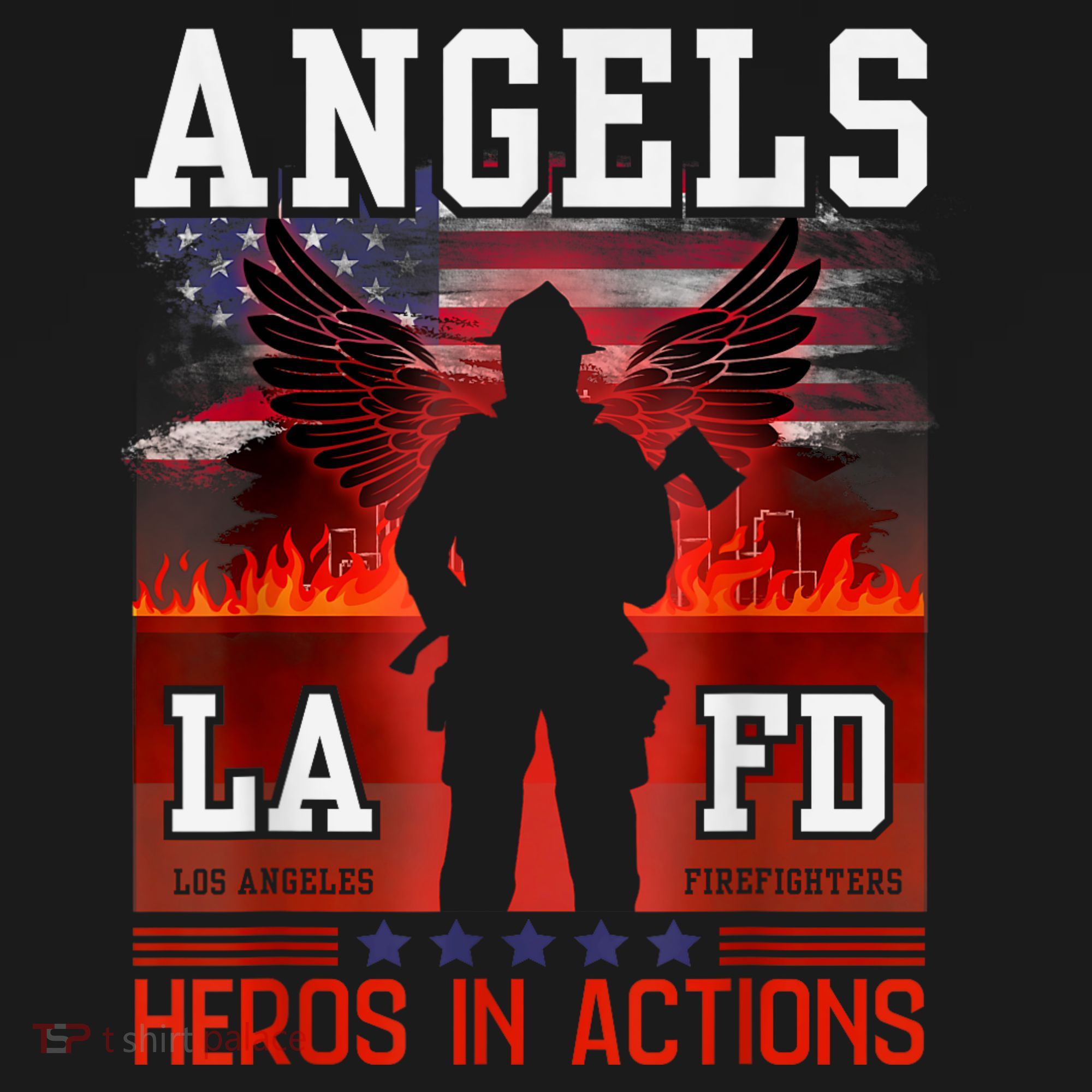 Proud La Firefighters Lafd Los Angeles Firefighters Hero Usa Women's Tank Top