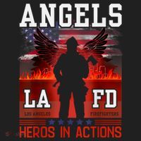 Proud La Firefighters Lafd Los Angeles Firefighters Hero Usa Hat thumb 2