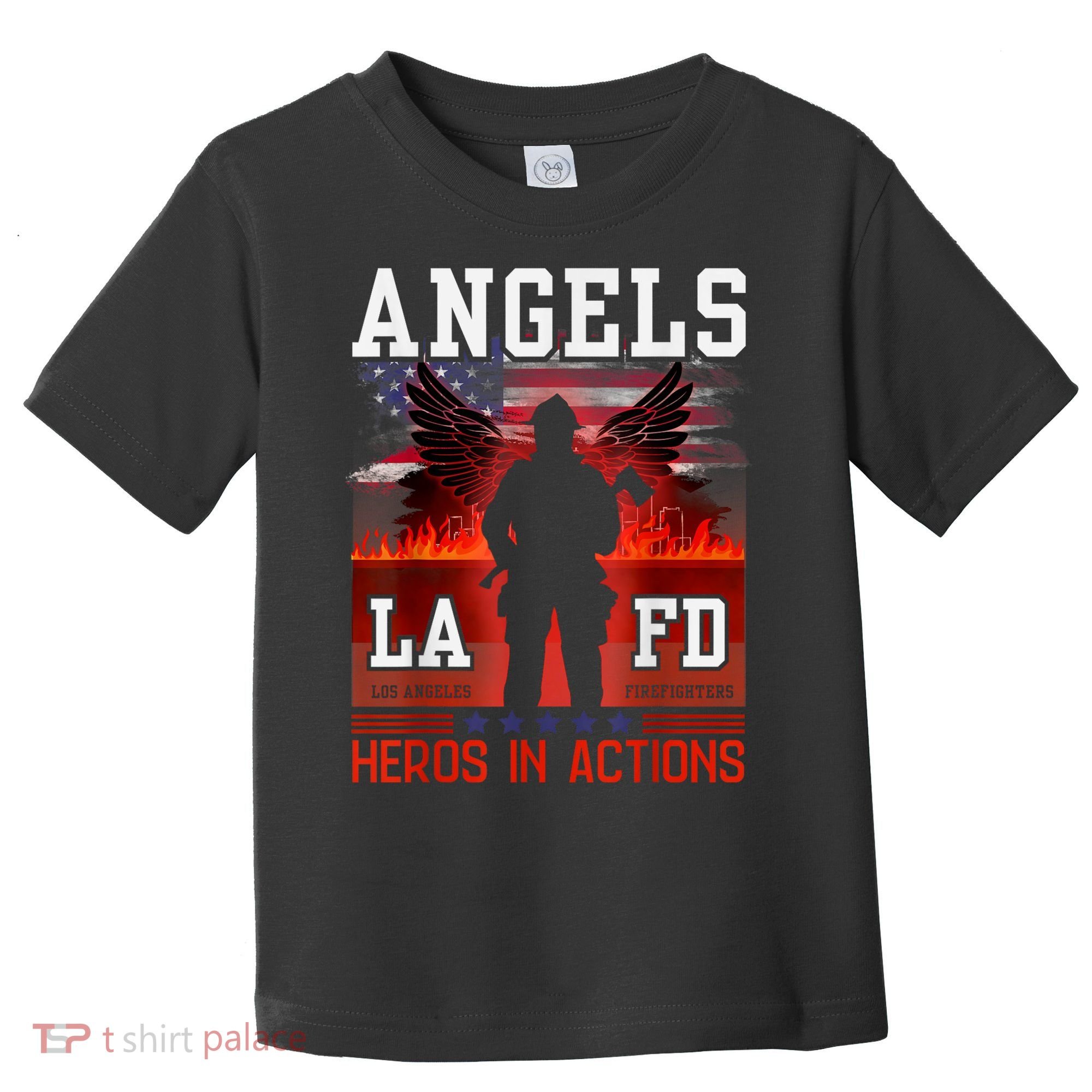 Proud La Firefighters Lafd Los Angeles Firefighters Hero Usa Toddler T-Shirt