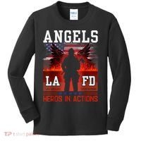 Proud La Firefighters Lafd Los Angeles Firefighters Hero Usa Kids Long Sleeve Shirt thumb 0