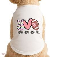 Peace Love Football Mom Cute Doggie Tank thumb 0