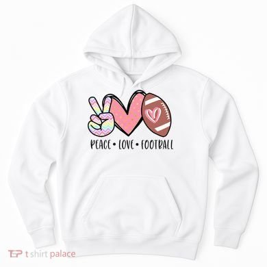 Peace Love Football Mom Cute Hoodie