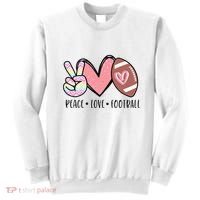 Peace Love Football Mom Cute Sweatshirt thumb 0