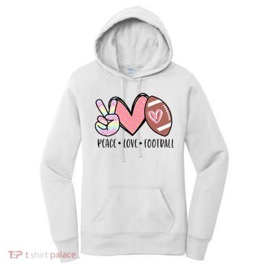 Peace Love Football Mom Cute Women's Hoodie
