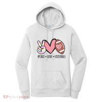 Peace Love Football Mom Cute Women's Hoodie thumb 0