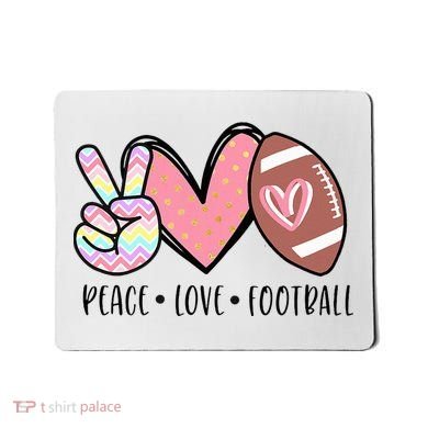 Peace Love Football Mom Cute Mousepad