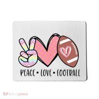 Peace Love Football Mom Cute Mousepad thumb 0