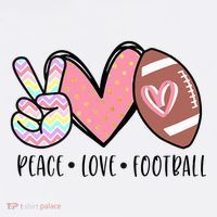 Peace Love Football Mom Cute Ornament thumb 1