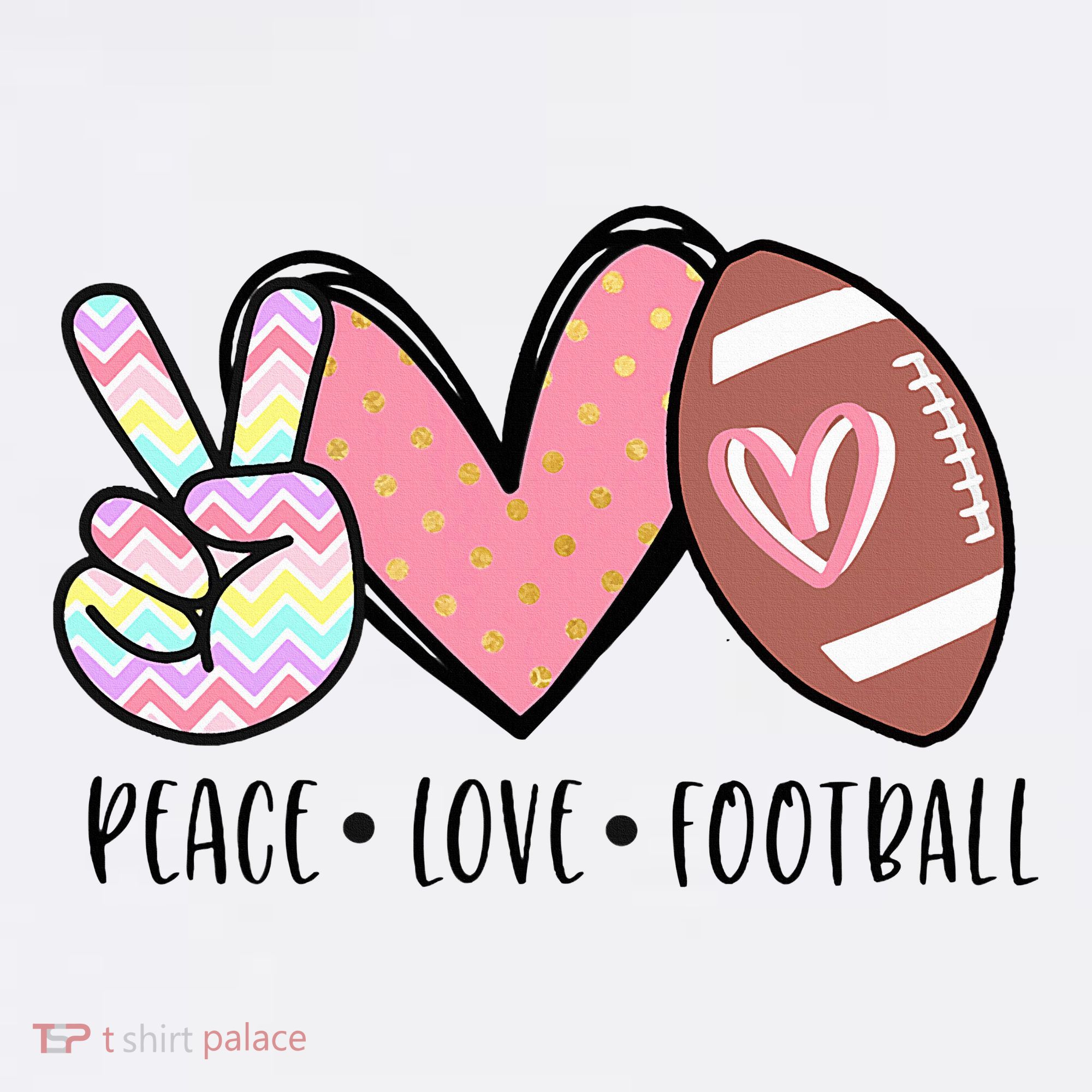 Peace Love Football Mom Cute Ornament