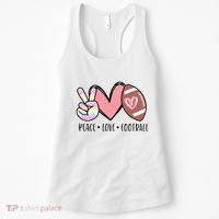 Peace Love Football Mom Cute Women's Tank Top thumb 0