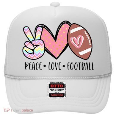 Peace Love Football Mom Cute Hat