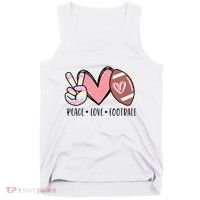 Peace Love Football Mom Cute Tank Top thumb 0
