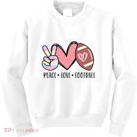 Peace Love Football Mom Cute Kids Sweatshirt thumb 0