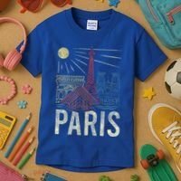 Paris Lover France Tourist Paris Art Paris Kids T-Shirt thumb 3