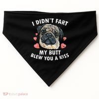 Pug Lover Funny Pug Funny Dog USA-Made Doggie Bandana thumb 0