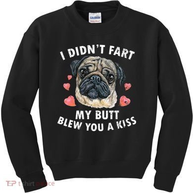Pug Lover Funny Pug Funny Dog Kids Sweatshirt