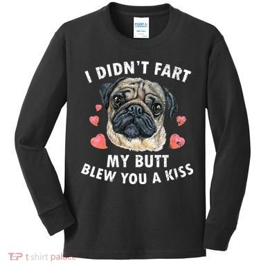 Pug Lover Funny Pug Funny Dog Kids Long Sleeve Shirt