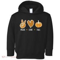 Peace Love Fall Cute Autumn Toddler Hoodie thumb 0