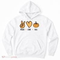Peace Love Fall Cute Autumn Hoodie thumb 0