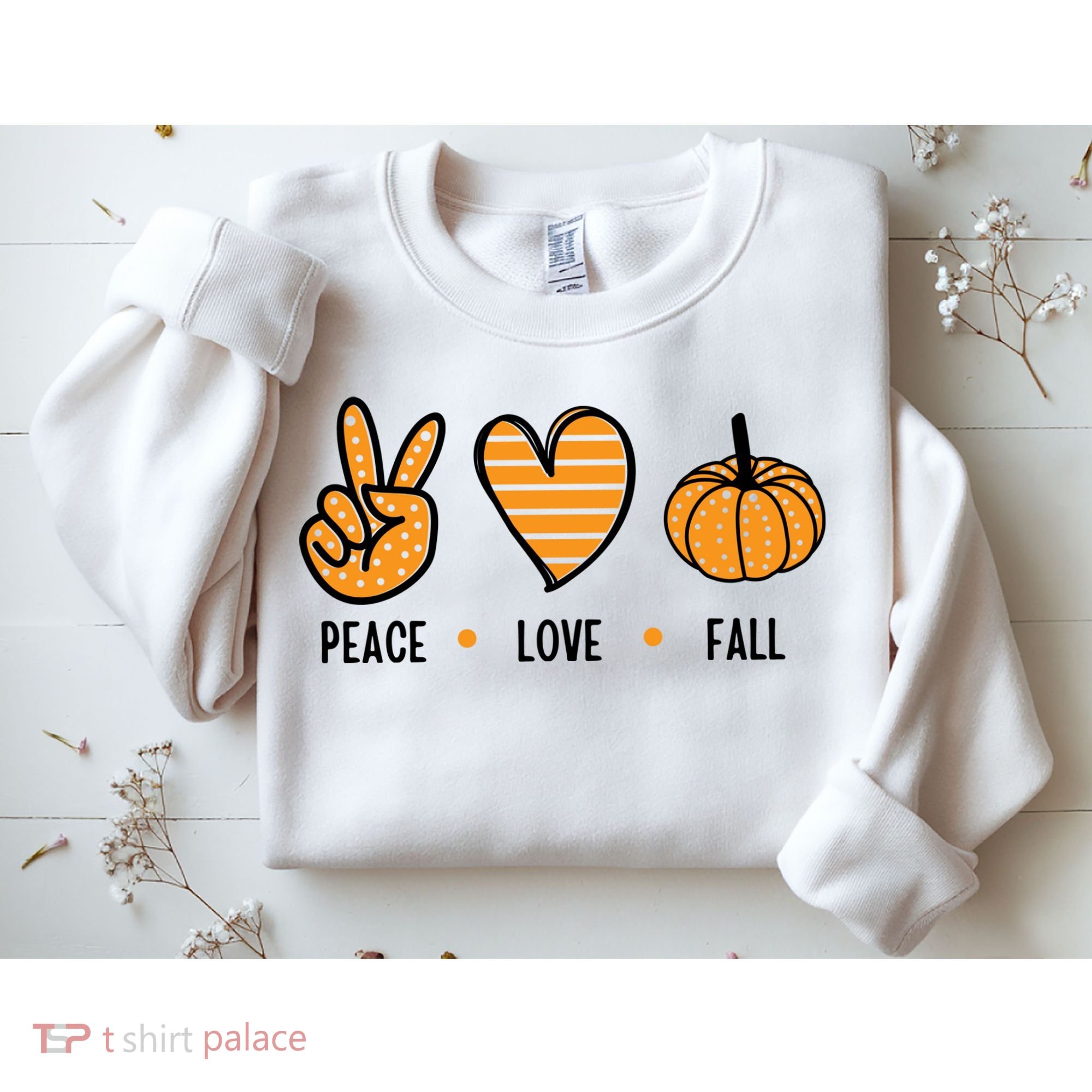 Peace Love Fall Cute Autumn Sweatshirt