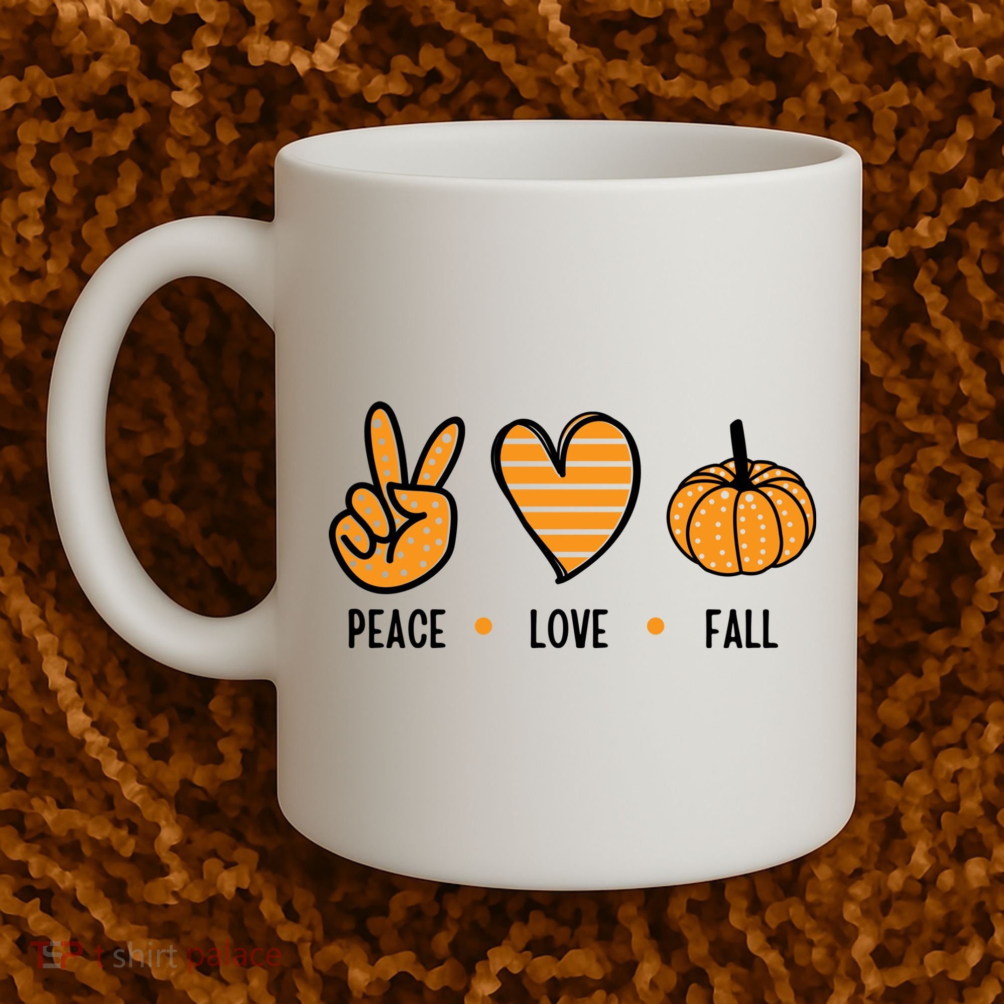 Peace Love Fall Cute Autumn Coffee Mug