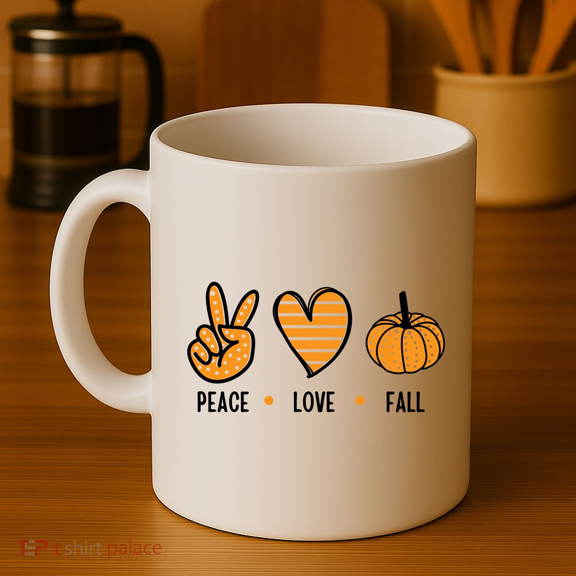 Peace Love Fall Cute Autumn Coffee Mug