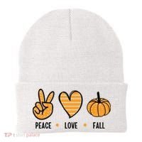 Peace Love Fall Cute Autumn Beanie thumb 0