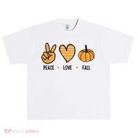 Peace Love Fall Cute Autumn Urban Oversized Heavyweight T-Shirt thumb 0