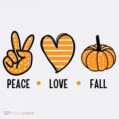 Peace Love Fall Cute Autumn Urban Oversized Heavyweight T-Shirt